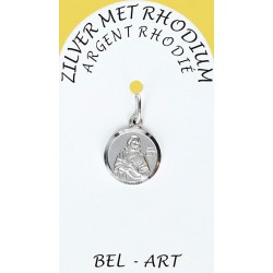 Rhodium Silver Medal  12 mm...