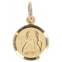 Angel Medal  12 mm  Metal Doré
