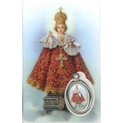 Card with prayer and medal...