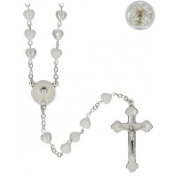 Rosary  White Iridescent...