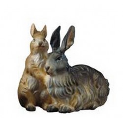 Hares 2 Color  : Wood...
