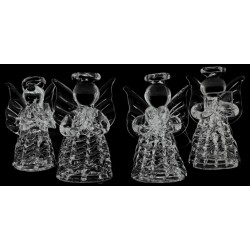 Set of 4 - Glass angel in box