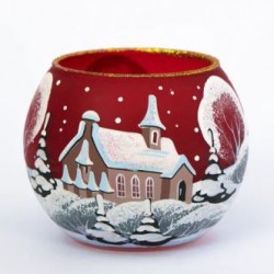 Christmas candle holder red...