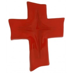 Cross Ceramic 14 X 11 Cm Red
