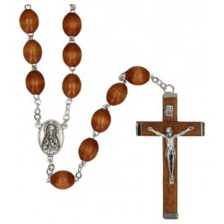 Brown wooden rosary...