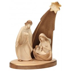 Holy Family Carved Wood...
