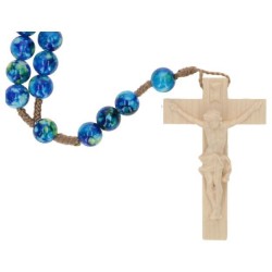 Rosary rope  Blue Marbled...