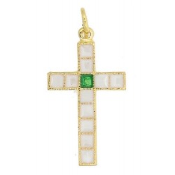 Cross  30 mm  white Email