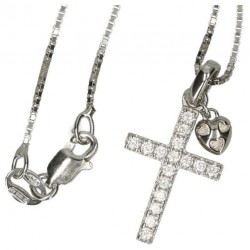 Silver cross 18 mm with...