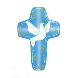Blue -colombed wall cross...