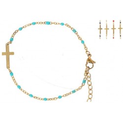 Steel bracelet with cross...