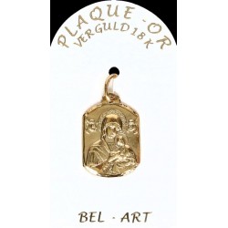 Medaille plaqué-goud -...