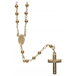 rosary 4 mm plateOr  carabiner