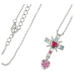 Cross in rhodium silver and...