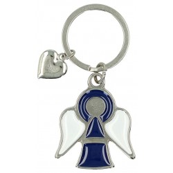 Porte-Clefs Ange Email bleu...