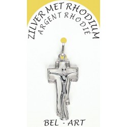 Rhodium Silver Cross  28 X...