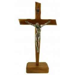 Cross on base  40 cm  Olive...