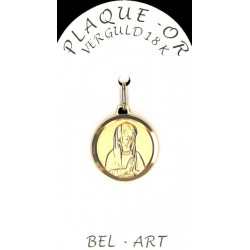 Médaille plaqué-or - Vierge...