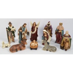 Kerstgroep van 11 figuren -...