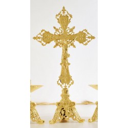 Cross On Base H  50 Cm Golden