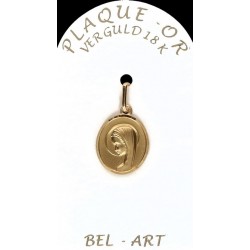 Médaille plaqué-or - Vierge