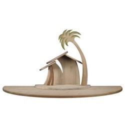 Lege hout Kerststal 66 X 33...