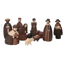 Kerstgroep van 11 figuren -...