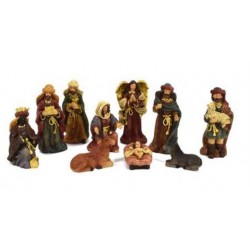 Kerstgroep van 10 figuren -...