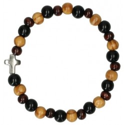 Armband op elastiek Hout 3...