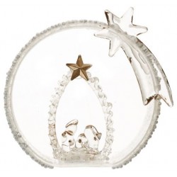 Crèche en verre de 8 cm