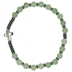 Armband op elastiek Jade en...