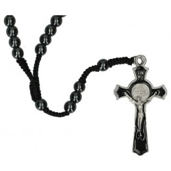 Rosary on cord Hematite