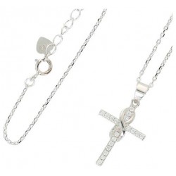 Collier argent avec croix +...