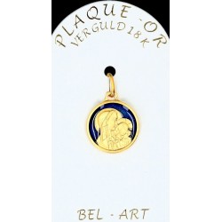 Medaille plaqué-goud email...