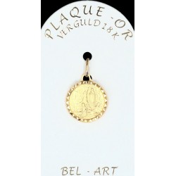 Medaille plaqué-goud -...