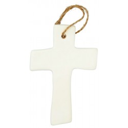Cross in white porcelain...