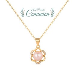 Vergulde ketting bloemen...