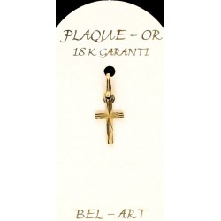 Cross Plated Gold  11 X 7 mm