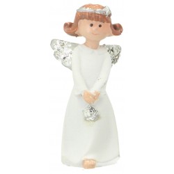 Set of 4 white angels - 5 cm