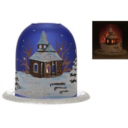 Kerstcandelaar blauw +...