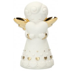 Engel wit en goud met hart...