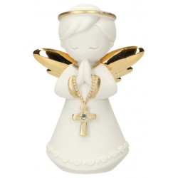 Engel wit en goud met kruis...