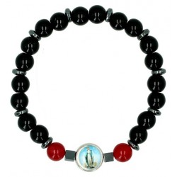 Armband op elastiek Zwart +...