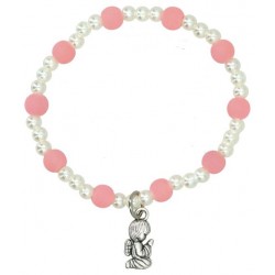 Armband/elast met engel - Roos