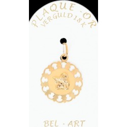 Médaille plaqué-or - Ange...