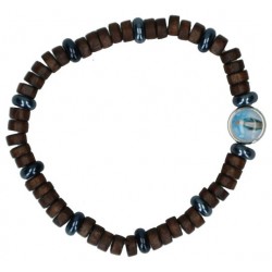 Armband op elastiek Houten...