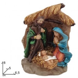 Nativité colorée  (6.5 X 5...
