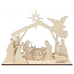 Houten kerststal om op te...