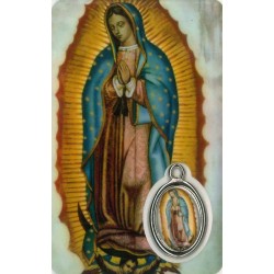 Card with prayer and medal...