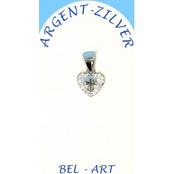 Médaille coeur avec croix...